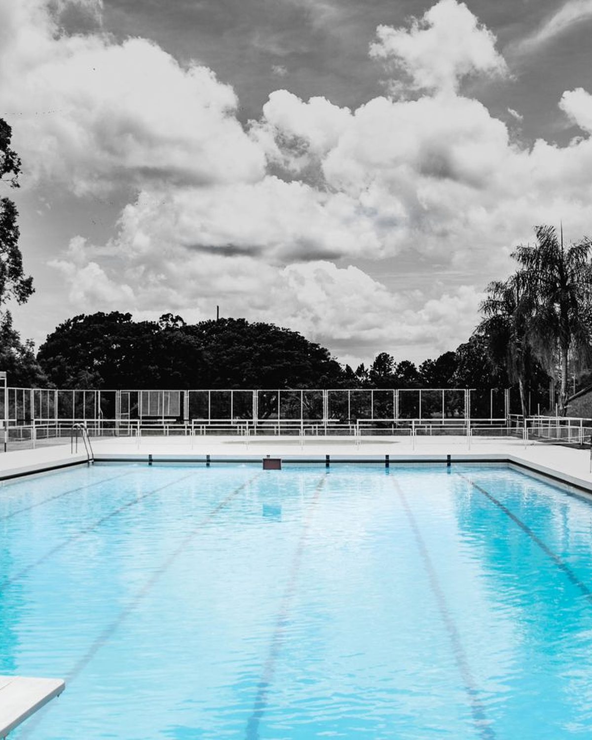 A clean residential pool ready to use